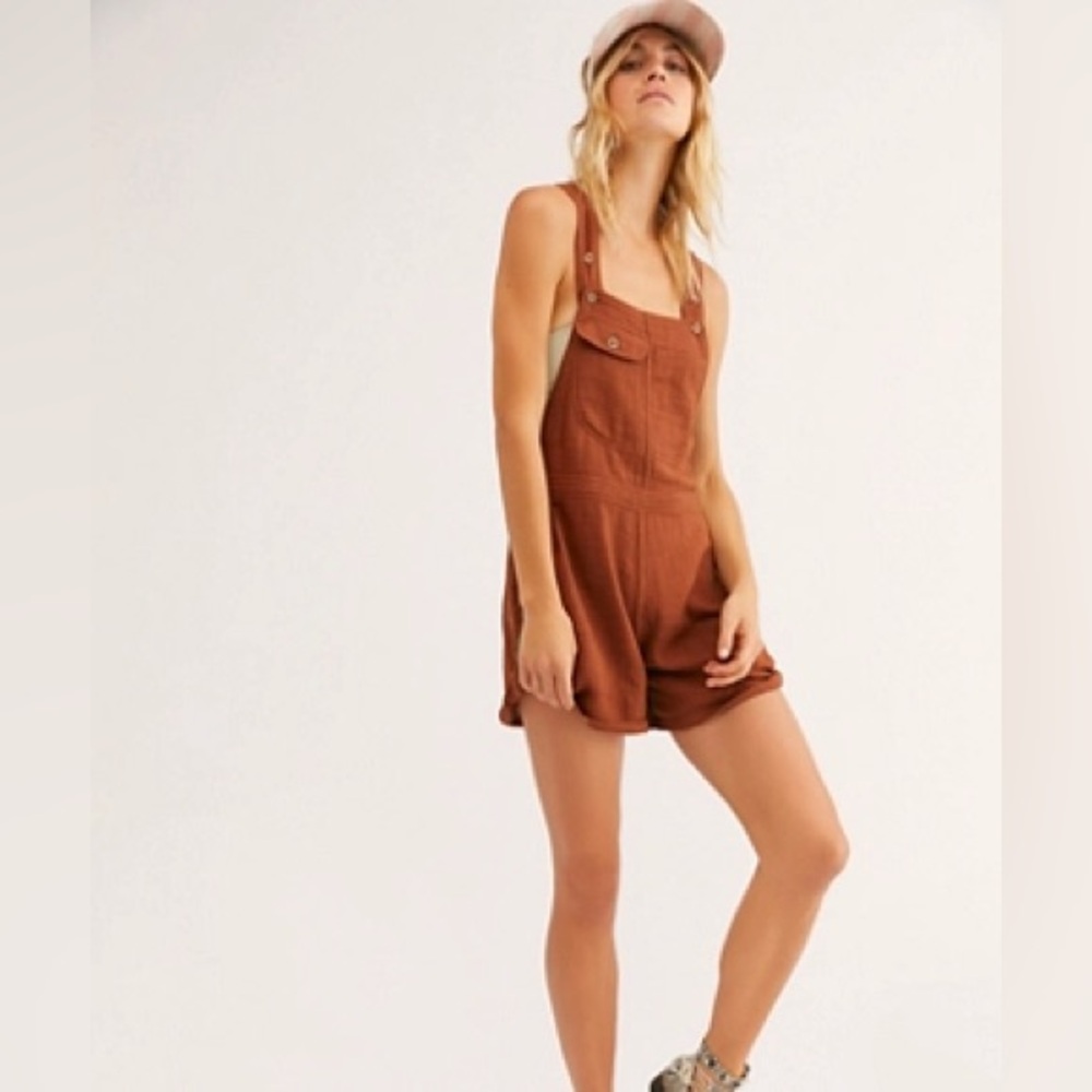 Free People Happiest When Sandy Coveralls